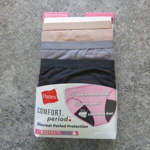 (#111) Hanes Comfort Period protection Liner Panties